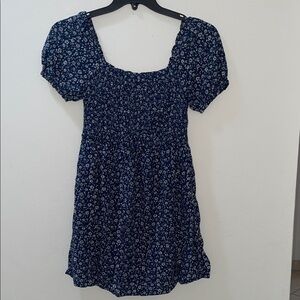 GAP Black and Cream Floral Kids Dress